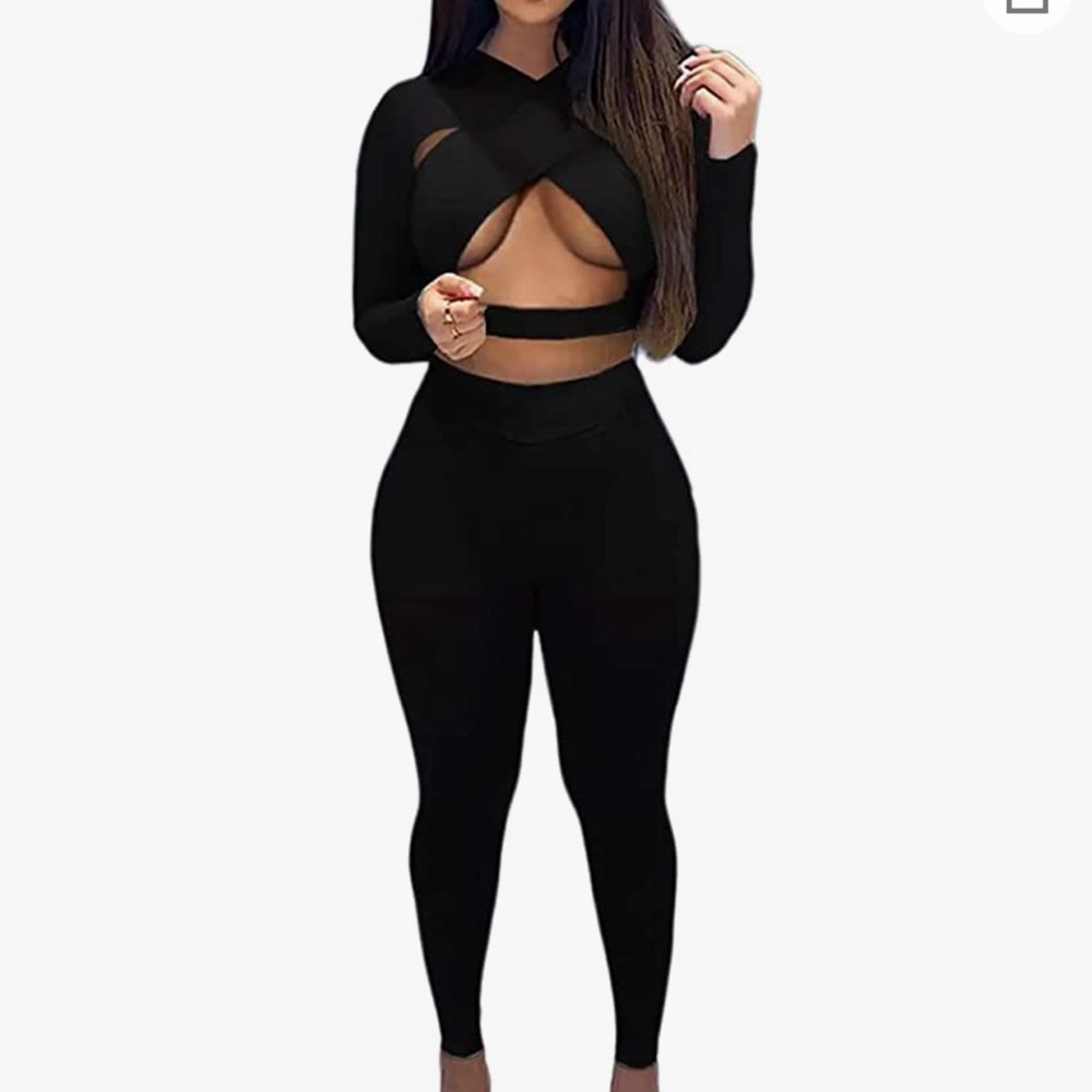 All black 2 piece set